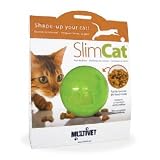 Best Cat Toys Multivet Slimcat Cat Toy Ball Feeder Green