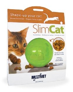 Multivet Slimcat Cat Toy Ball Feeder (Green)