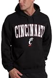 Cincinnati Bearcats Hoodie with Arch and Mascot (Medium, Black)