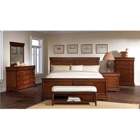 Broyhill Nouvelle Panel Bedroom Series Nouvelle Panel Bedroom Set in Warm Cherry