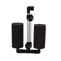 Aquarium Fish Tank Biochemical Double Sponge Water Filter Air Pump Black