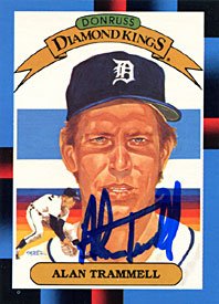 Alan Trammell Autographed / Signed 1987 Leaf Donruss No.4 Detroit Tigers Baseball Card