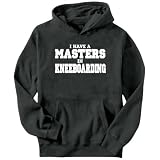 I Have A Master In Kneeboarding Sports Mens Hoodie (Dark Silver, Sizes X-Small - XXX-Large)
