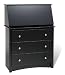 Prepac BSD-3344 - 32 Inch Sonoma Secretary Desk in Black..