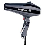 HairKop Super 3700 Ionic Professional Blowdryer with Anti Frizz Technology & Negative Ions Includes 2 Interchangable Nozzles