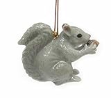 IMAGE OF SQUIRREL Grey Porcelain Christmas Ornament MINIATURE New NORTHERN ROSE R179