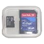 SanDisk 2GB microSD�J�[�h SD�A�_�v�^�t �o���N�i