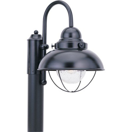 Sea Gull Lighting 8269-12 Outdoor One-Light Post Lantern, Black Finish