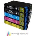 5 x Stylus SX235W High Quality Compatible Printer Ink Cartridges - B/C/M/Y 1 full set plus 1 extra Black T1285 - (Also compatible with S22, SX125, SX130, SX420W, SX425W, SX435W, SX445W 2 black, 1 cyan, 1 magenta, 1 yellow, cartuchos de tinta