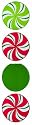 Tag Peppermint Candy Convertible Table Runner/Placemat Set
