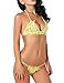 Fanala Women Halter Floral Sheer Lace Bikini Set Swimwear Bathing Suit