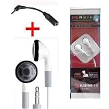 Review TeckNet  / TeckNet 2.5mm to 3.5mm Stereo Adapter with Line Features and Kanen M6 Earbud Stereo Earphones(White)