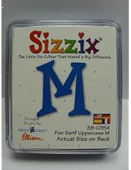 Art and Craft Supply: Sizzix Small Die Cut 380354 Fun Serif Uppercase M - Provo Craft