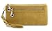 Leiwo Women's Matte PU Leather Double Zipper Coin Purse Card Holder Wallet