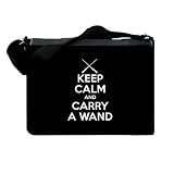 Insomniac Arts - Keep Calm and Carry A Wand Messenger & Laptop Bag - Black - One Size