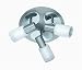 Trio 8701331-07 Energiespar-Rondell, Nickel matt, Gläser alabasterfarbig