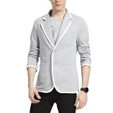 DOUBLJU Mens Circular knit color Mixed Jacket (LJ24)