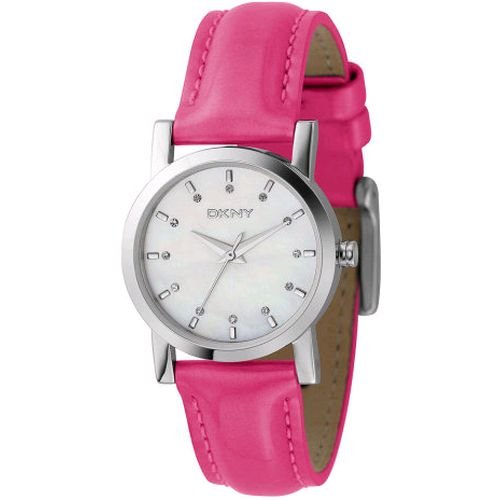 DKNY Watch, Women's Pink Leather Strap NY4795