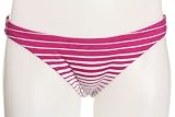 BCBGMAXAZRIA Women's Fuchsia Stripe Basic Brief Bikini Bottom