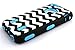 KINGCOOL(TM) 3in1 New Chevron Wave Design Armored Hybrid PC & Silicone Case Combo for Apple iPhone 5C(Sky Blue)