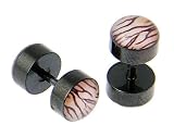136L Stainless Steel Fake Plug Camouflage Width: 7mm Gauge: 16 - Sold as Pair
