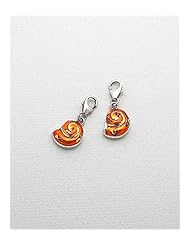 Shell Colored Enamel Charm In 92.5 Sterling Silver