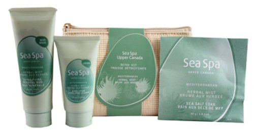 Upper Canada Soap & Candle Sea Spa Detox Gift Kit, Mediterranean Herbal Mist
