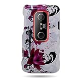 Hard Snap-on Shield With RED FLOWERS ON WHITE Design Faceplate Cover Sleeve ....