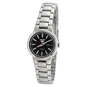 Seiko Wrist Watches-Seiko 5 SYME43K1 Ladies Women Automatic Mechnical Self-Winding Stainless Steel Dress Black Dial Watch