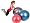 AeroMat Deluxe Burst Resistant Fitness Ball Kit - (55cm) Red - Commercial Grade