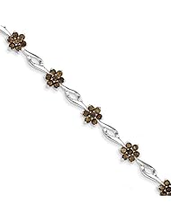 Sterling Silver Smokey Quartz Bracelet