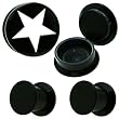 UV Logo Peace White Star Plugs 00g - Sold As A Pair