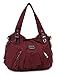 Scarleton Satchel Handbag for Women, Ultra Soft Washed Vegan Leather Crossbody Bag, Shoulder Bag, Tote Purse, Purple, H147216