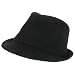 New Woven Wool Stingy Fedora Trilby Hat Cap Black Medium Large
