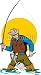 Wallmonkeys Peel and Stick Wall Decals - Fly Fisherman - Removable Graphic