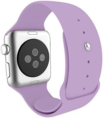 GKKIOO New Sports Silicone Bracelet Strap for Apple Watch Band 10 Colors for Choice (38mm Models, Lilac Purple)