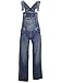 Anna-Kaci Womens Vintage Wash Straight Leg Denim Overalls With Pocket Bib