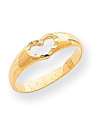 14k Gold Childrens Heart Ring