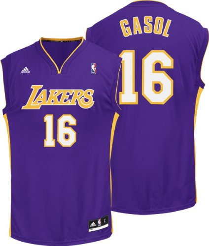 Pau Gasol Purple Adidas Revolution 30 NBA Replica Los Angeles Lakers Youth Jersey