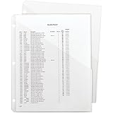 Smead Poly Translucent Slash File Jacket, Three-Hole Punched, Letter Size, Clear, 5 per Pack (89506)