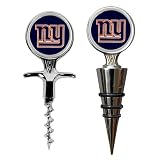 New York Giants Cork Screw And Wine Bottle Topper Set