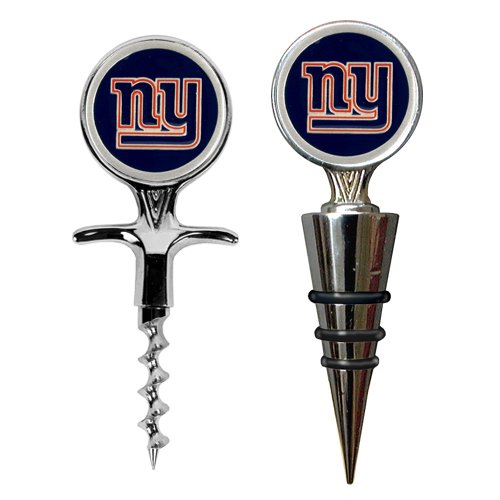 New York Giants Cork Screw and Wine Bottle Topper Set