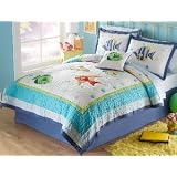 Colorful Sea Full Queen Quilt with 2 Shams by Pem America
