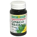 Nature's Bounty Ginkgo Biloba, 60 mg, Standardized Extract, 120 Tablets (Pack of 2)