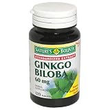 Nature's Bounty Ginkgo Biloba, 60 mg, Standardized Extract, 120 Tablets (Pack of 2)