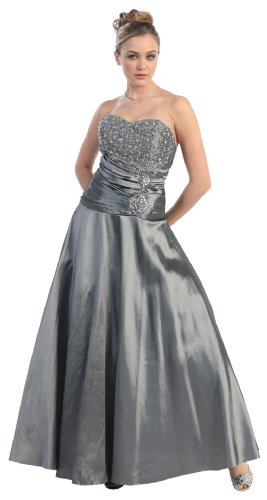 Ball Gown Strapless Formal Prom Wedding Dress #2690