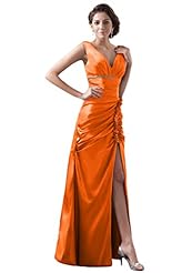 V-neck Empire   Waistline Charmeuse 2015 Lace Evening Dress/Prom Dress 