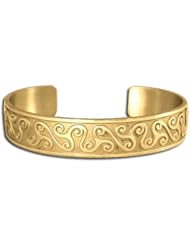 14K Yellow Gold Celtic Boanns Triskets Celtic Bracelet. Made in USA.