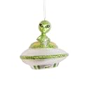 Alien In Flying Saucer Ornament