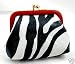 Dooney Bourke Zebra Coin Purse Bag Red trim
